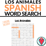 Spanish Animals Vocabulary Word Search - Elementary Spanis