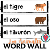Spanish Animals Vocabulary Word Wall - Elementary Spanish 