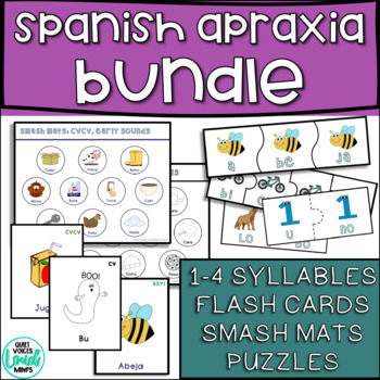 Preview of Spanish Apraxia Bundle: 1-4 Syllable Words