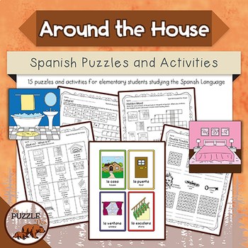 Preview of Spanish Around the House Puzzles and Activities