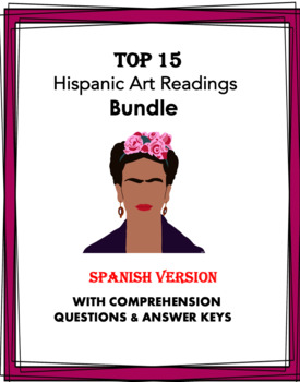 Preview of Hispanic Art Reading Bundle: TOP 15 Lecturas de Artistas y Arte @45% off!