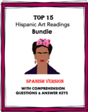 Hispanic Art Reading Bundle: TOP 15 Lecturas de Artistas y