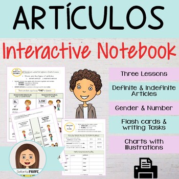 Preview of Los Artículos / Spanish Articles, With Interactive Notebooks & Flash Cards