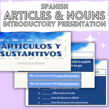 Spanish Articles and Noun/ Articulos y Sustantivos- Introductory ...