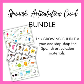 Preview of Spanish Articulation Bundle Printable Worksheet for Speech Therapy