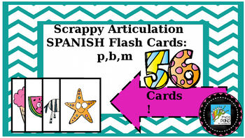 Preview of Spanish Articulation Flash Cards: P, B, M
