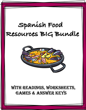 Preview of Spanish Food BIG Bundle: TOP 15 Resources @40% off! (La comida)