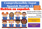 Comprehensible-Input Spanish Flashcard Bundle #1