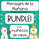 Spanish BUNDLE Mensajes de la Manana snowman muñecos de ni
