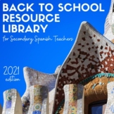 Spanish Back to School Activities - FREE Secondary Spanish