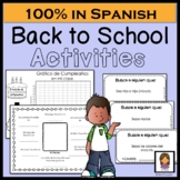 Spanish Back to School Activities All About Me Community Building
