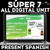 Spanish Back to School Activities for Super 7 Present Tens
