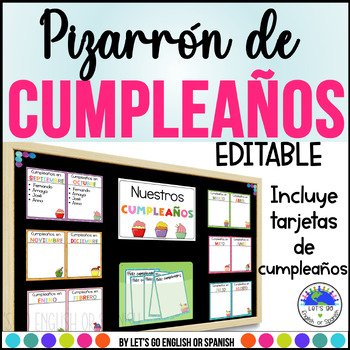 Preview of Spanish Back to School Birthday Bulletin Board Display Pizarrón de cumpleaños