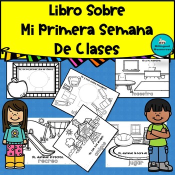 Preview of Primer Día y Semana de Clases - Fun Spanish Back-to-School Book- Editable
