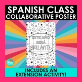 Spanish Back to School Collaborative Poster with Extension