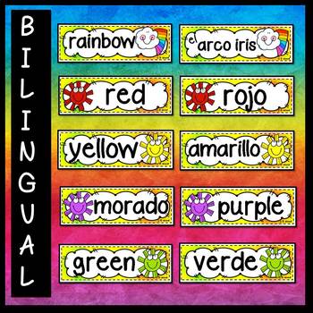 The Dual Trio: Vocabulary Everywhere!  Bilingual classroom decor,  Interactive word wall, Dual language spanish kindergartens