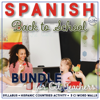 Preview of Spanish Back to School with Comprehensible Input Bundle