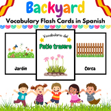 Spanish Backyard Vocabulary Flash Cards for PreK & Kinder 