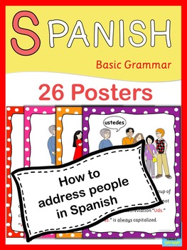 spanish someone posters grammar basic address teacherspayteachers learning subject visit