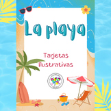 Spanish Beach Seasonal Flash Cards Objects Summer Tarjetas