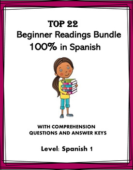 Preview of Spanish Beginner Readings BIG Bundle: 22 Lecturas @50% off! (100% in Spanish)