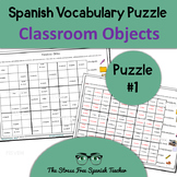Spanish Vocabulary SUDOKU puzzle with Beginner Vocabulary 