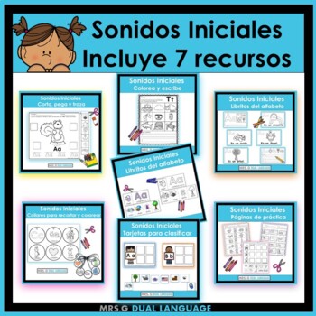 Preview of Spanish Beginning Sounds / Sonido inicial Bundle