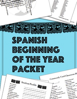 Preview of Back To School Spanish Resource Bundle & Beginning of the Year Activities