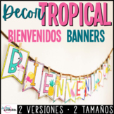 Spanish Bienvenidos Banner Tropical Decor