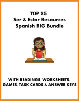 Preview of Ser and Estar Spanish BIG Bundle: My TOP 25 Resources at 50% off!