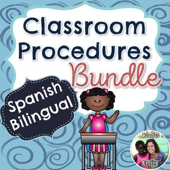 Preview of Spanish Bilingual Classroom Procedures Bundle