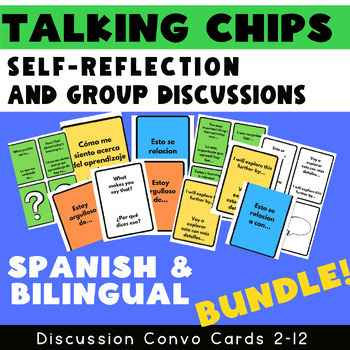 Preview of Spanish Bilingual Convo cards: Accountable Talk + Exit Tickets BUNDLE