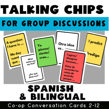 Preview of Spanish Bilingual Conversation Cards with Accountable Talk Discussion prompts