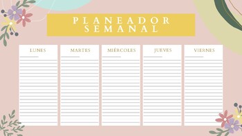 Weekly Planeador Semanal by Gret Fel