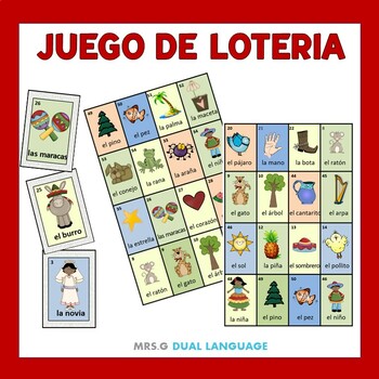 Preview of Cinco de Mayo  Bingo game in Spanish Juego de loteria