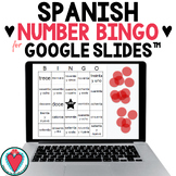 Spanish Bingo Game - Numbers - Digital Google Slides Activ