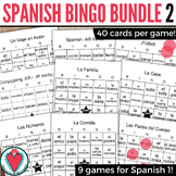 Spanish Bingo Games BUNDLE 2 - Spanish End of Year Vocabul