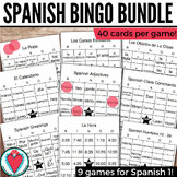 Spanish Bingo Games Bundle 1 - Beginning Spanish Vocabulary