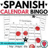 Spanish Calendar Vocabulary Bingo Game - Spanish Days of t