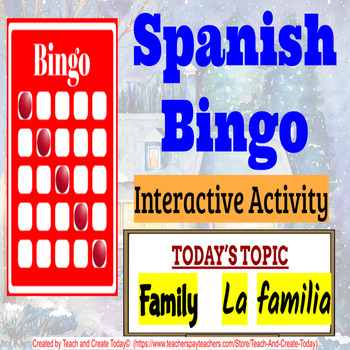 Preview of Spanish Bingo Games for Vocabulary Digital Activities  Big Bundle