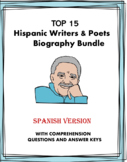 15 Hispanic Writers & Poets @45% off! Spanish Biography BI