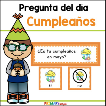 Preview of Spanish Birthday Question of the Day for Preschool and Kindergarten