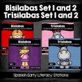 Spanish: Bisilabas and Trisilabas Set 1 and 2 Bundled