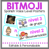Spanish Bitmoji Voice Level Posters