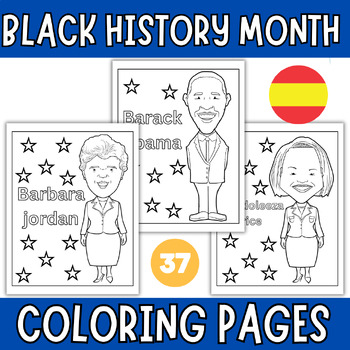 Spanish Black History Month Coloring Pages - February Coloring Sheets