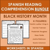 Spanish Black History Reading Comprehension WORKSHEETS BUNDLE