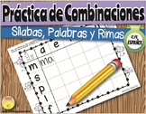 Spanish Blending Practice Sheets. Hojas para practicar mez