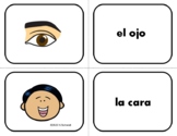 Spanish Body Parts: 22 Flashcards for Memory/Matching Game