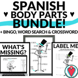 Spanish Body Parts - Spanish Games and Activities Bundle -