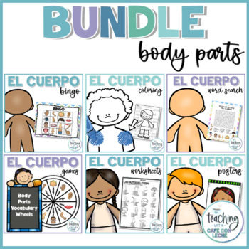 Preview of El cuerpo - Body Parts Bundle in Spanish